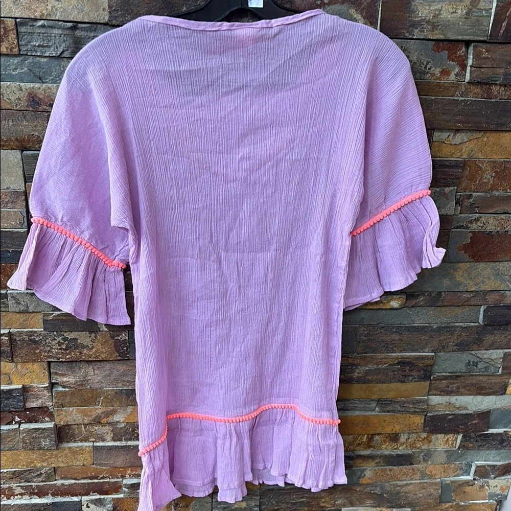 Girls Shade Critters Purple Gauze Swimsuit Coverup - Picture 4 of 4